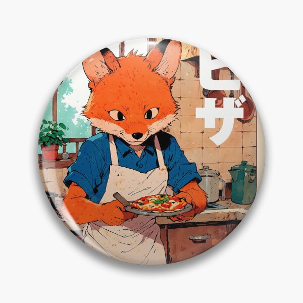 Item preview, Fox Making Pizza Retro Poster designed and sold by VayzStudio.