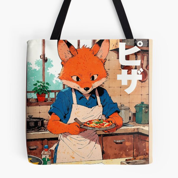 Item preview, Fox Making Pizza Retro Poster designed and sold by VayzStudio.