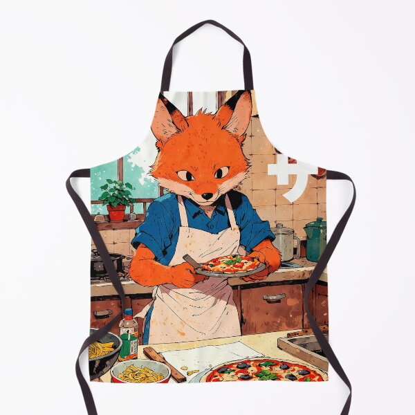 Item preview, Fox Making Pizza Retro Poster designed and sold by VayzStudio.
