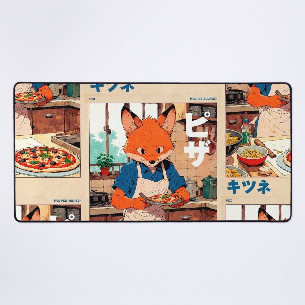 Item preview, Fox Making Pizza Retro Poster designed and sold by VayzStudio.
