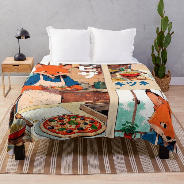 Item preview, Fox Making Pizza Retro Poster designed and sold by VayzStudio.