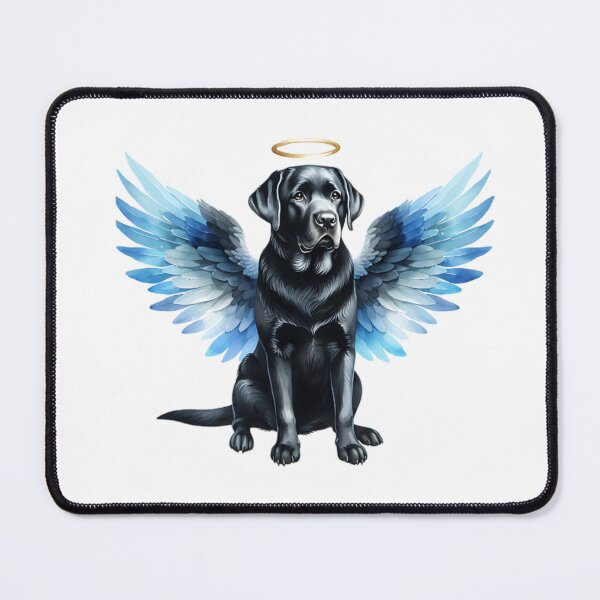 Item preview, Black Labrador Retriever Angel designed and sold by TheAnimalZ00.