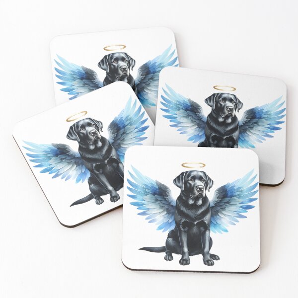 Item preview, Black Labrador Retriever Angel designed and sold by TheAnimalZ00.