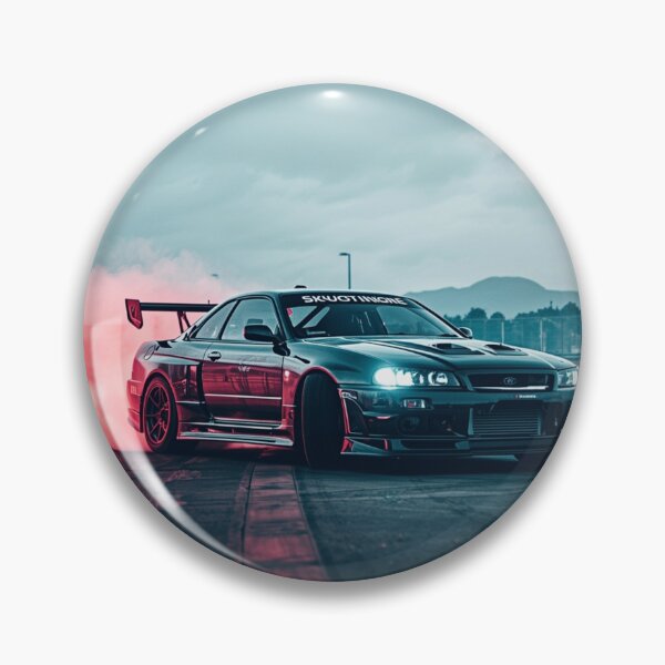 Item preview, Drift Car with red smoke on night curve designed and sold by  Gabrielasmar Automotive art.