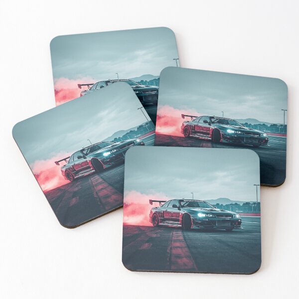 Item preview, Drift Car with red smoke on night curve designed and sold by  Gabrielasmar Automotive art.