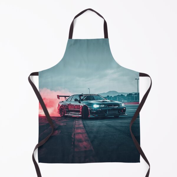 Item preview, Drift Car with red smoke on night curve designed and sold by Gabrielasmar Automotive art.
