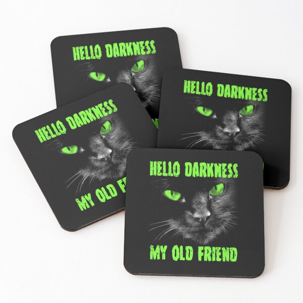 Item preview, Cat Hello Darkness My Old Friend: Green Eyes designed and sold by GritFX.
