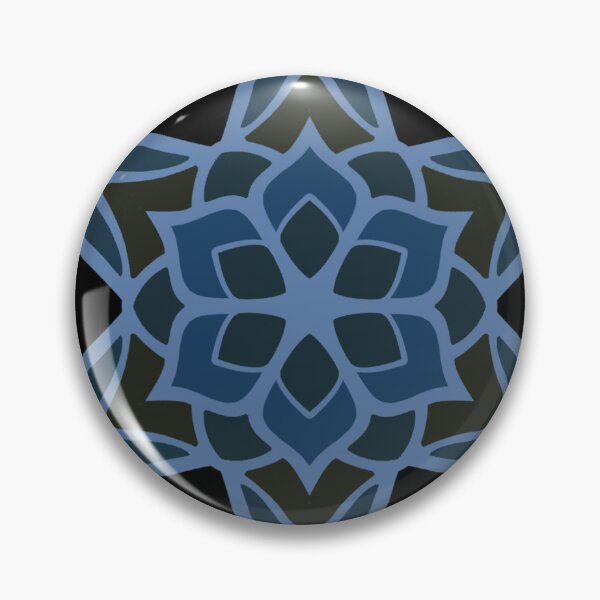 Item preview, Decorative Geometric Flower Pattern - Blue designed and sold by Dawn Anthes.