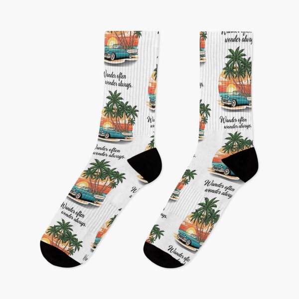 Item preview, Wander Often, Wonder Always" Classic Car & Sunset Design designed and sold by My-Hoodies.