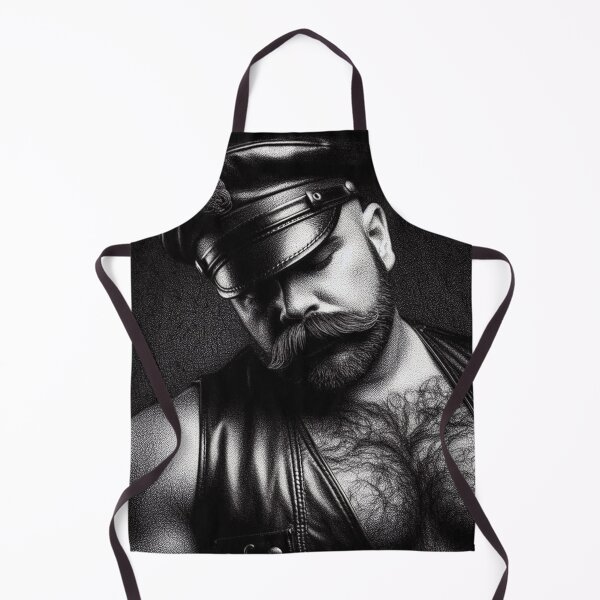 Item preview, Pointillism Gay Leather Daddy Muscle Power Chub Bear San Francisco Leder Pride Graphic Design designed and sold by ItsAKinkThing.