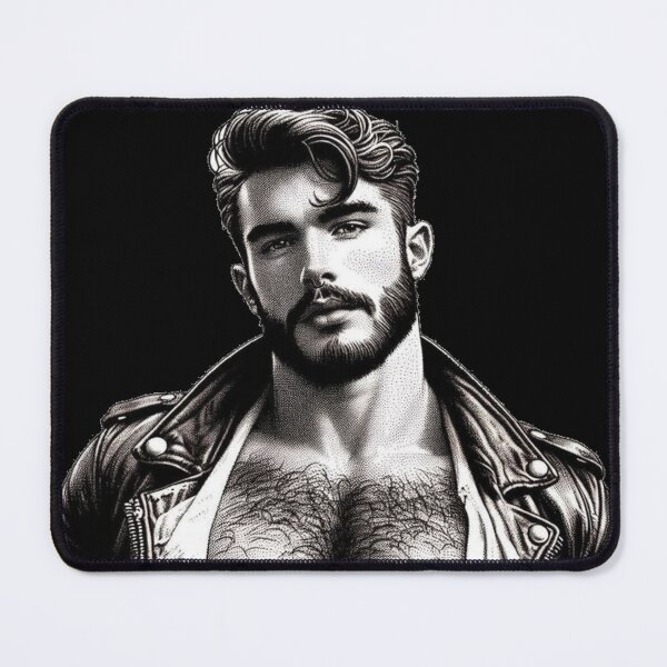 Artikelvorschau, Retro Gay Leder 'Swoon' Berlin Leder Pride Grafikdesign entworfen und verkauft von ItsAKinkThing.