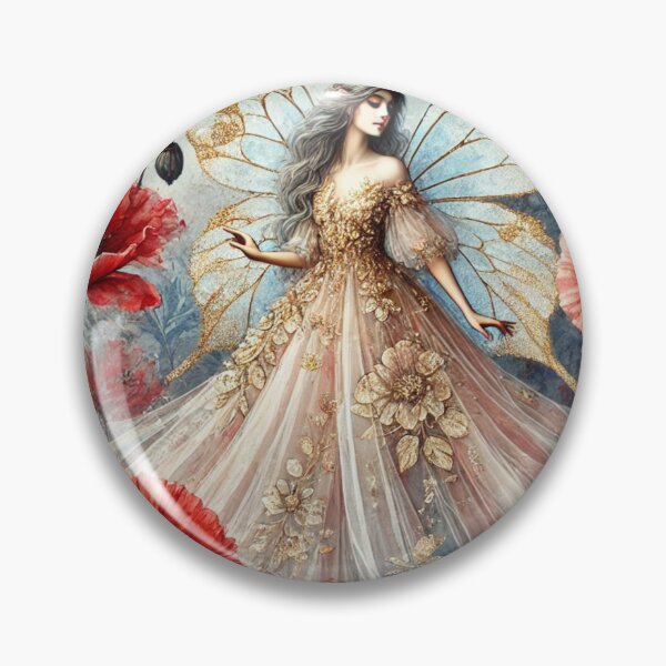 Item preview, Seraphina Bloomveil - The Scarlet Garden Whisper Fairy designed and sold by Dream Bloom Gallery.