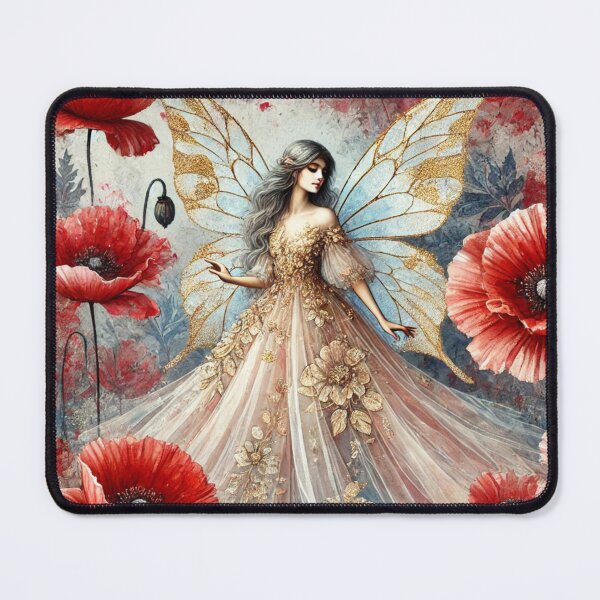 Item preview, Seraphina Bloomveil - The Scarlet Garden Whisper Fairy designed and sold by Dream Bloom Gallery.