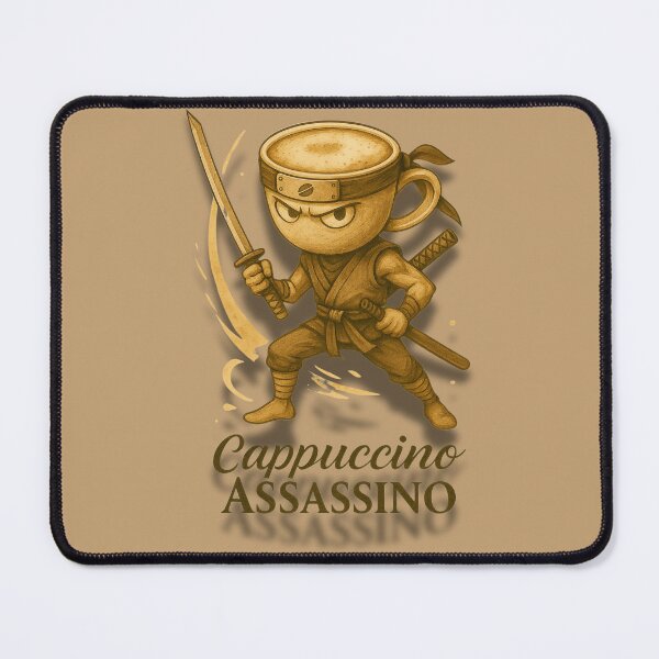 Item preview, Brainrot Assasino Cappucino Meme Design designed and sold by Echo Of My Soul.