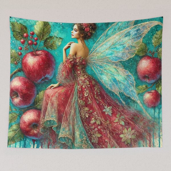 Item preview, Lysandra Appleveil - The Enchanted Orchard Queen designed and sold by Dream Bloom Gallery.
