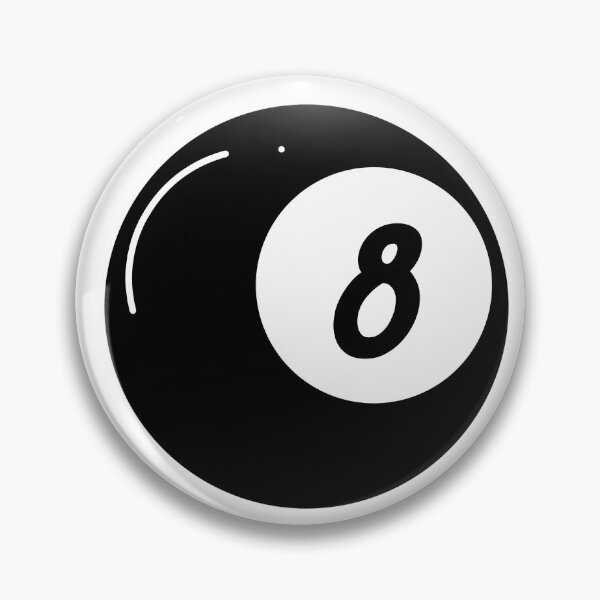 Item preview, A black 8-ball, a crucial ball in pool and billiards, often represents luck or fate. designed and sold by varinthip.
