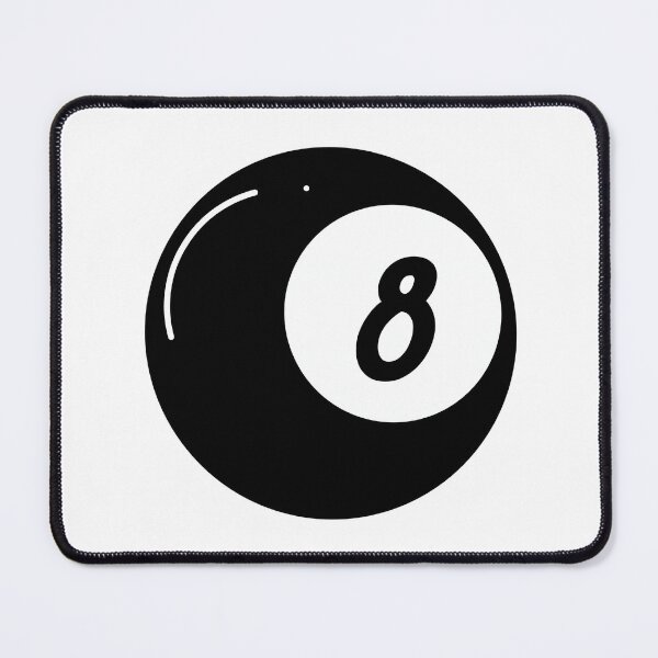 Item preview, A black 8-ball, a crucial ball in pool and billiards, often represents luck or fate. designed and sold by varinthip.