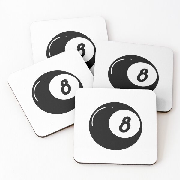 Item preview, A black 8-ball, a crucial ball in pool and billiards, often represents luck or fate. designed and sold by varinthip.