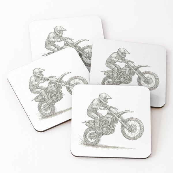 Item preview, Motocross Rider Jump Sketch Dirt Bike designed and sold by OleOleStore.