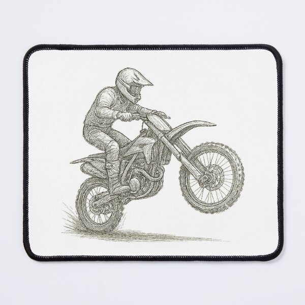 Item preview, Motocross Rider Jump Sketch Dirt Bike designed and sold by OleOleStore.