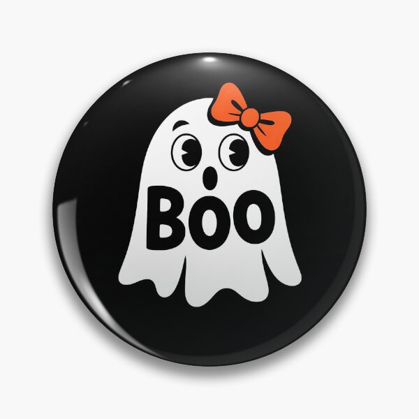 Item preview, Cute Boo Ghost with Orange Bow Halloween Cartoon designed and sold by OleOleStore.