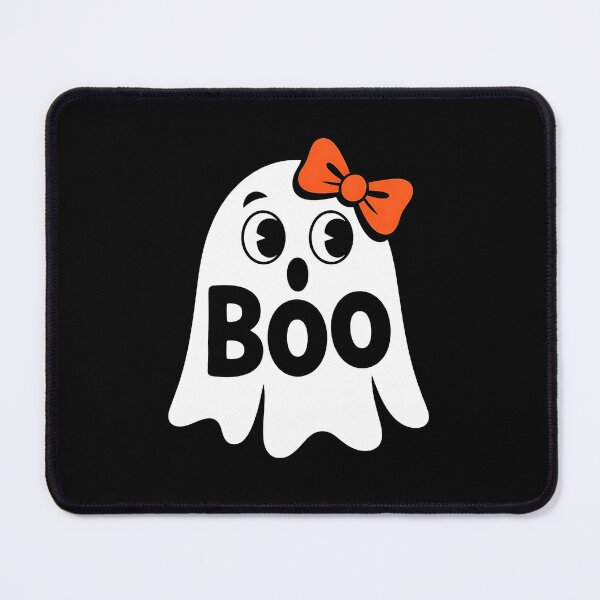 Item preview, Cute Boo Ghost with Orange Bow Halloween Cartoon designed and sold by OleOleStore.