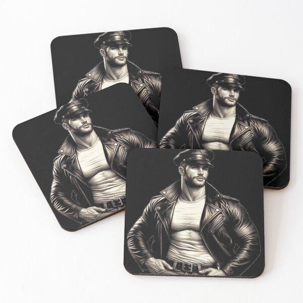 Item preview, Vintage 1940s Gay Leather Biker Series Loaded Leder Pride Graphic Design designed and sold by ItsAKinkThing.