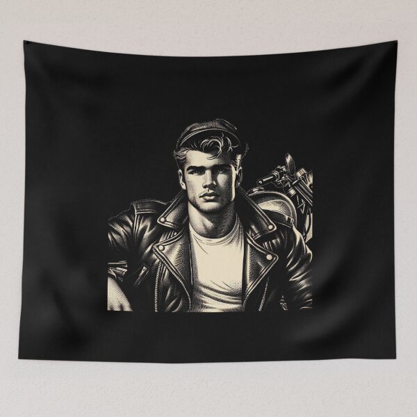 Item preview, Vintage 1940s Gay Leather Biker Series Cool Leder Pride Graphic Design designed and sold by ItsAKinkThing.