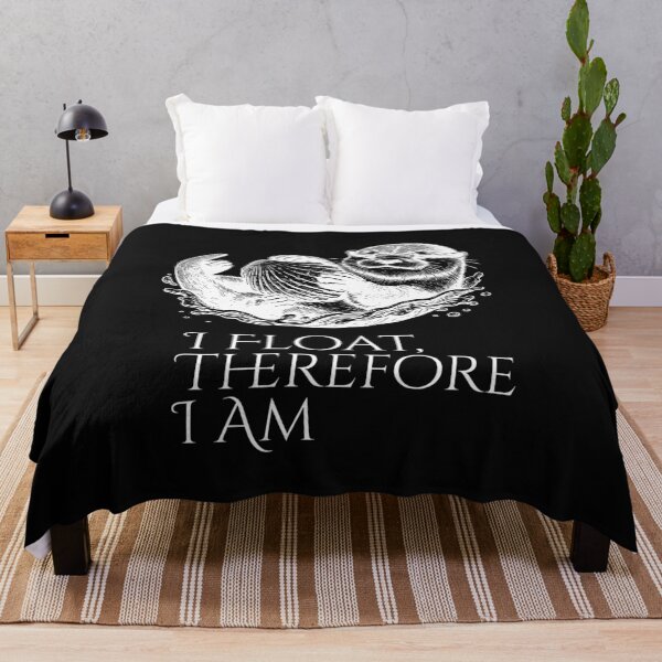 Item preview, I Float, Therefore I Am Cute Philosophical Otter Design designed and sold by EarthArtDesigns.