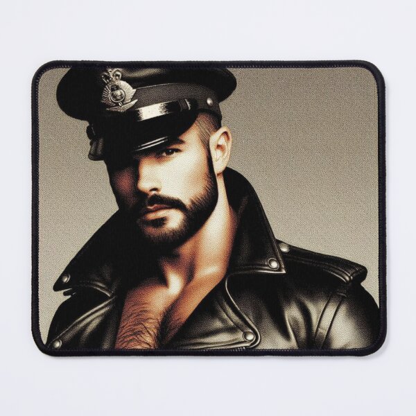 Item preview, Gay Leather Berlin Leder Military Pride Tom of Finland Tribute Pointillism Graphic Design designed and sold by ItsAKinkThing.