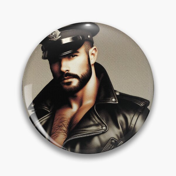 Item preview, Gay Leather Berlin Leder Military Pride Tom of Finland Tribute Pointillism Graphic Design designed and sold by ItsAKinkThing.