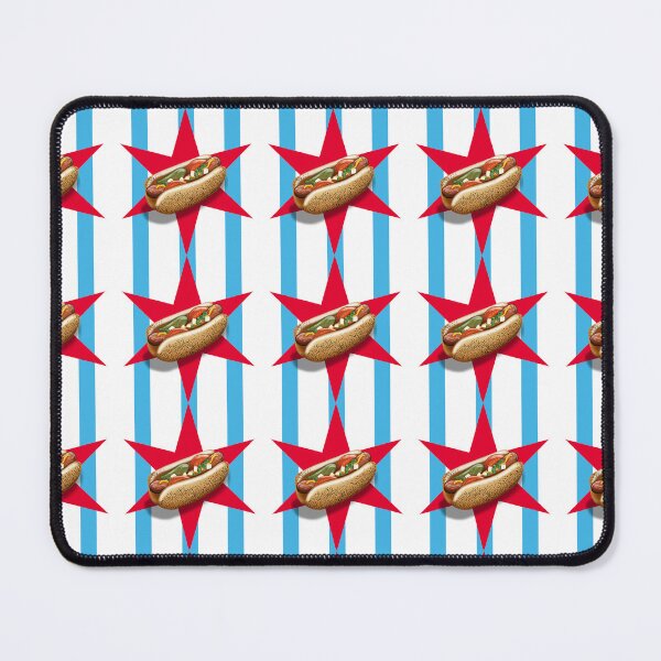 Item preview, Vertical stripe Chi town Flag and hot dog designed and sold by Nanagans.
