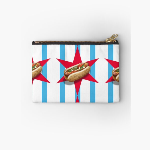 Item preview, Vertical stripe Chi town Flag and hot dog designed and sold by Nanagans.