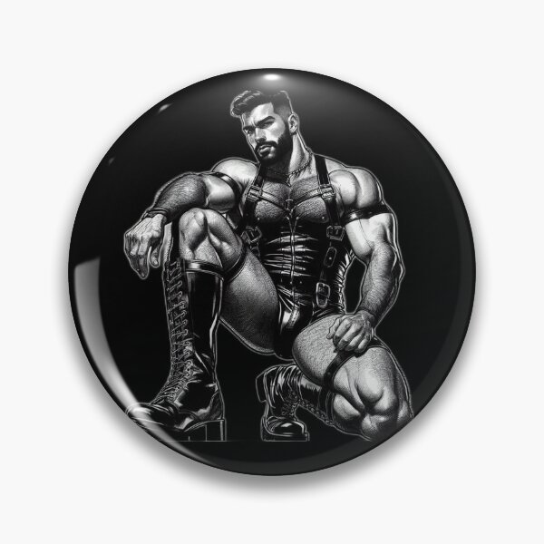 Item preview, Gay Leather Top Man Leder Pride Daddy Tom of Finland Tribute Graphic Design designed and sold by ItsAKinkThing.