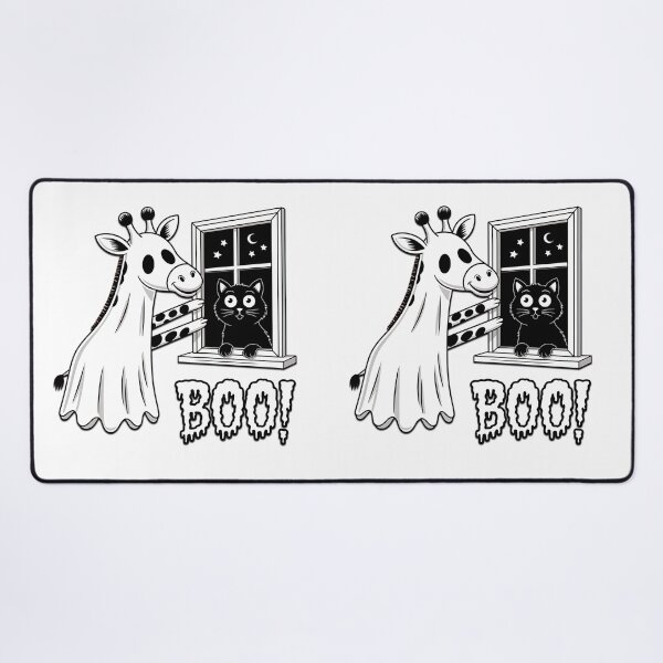 Item preview, Colorful Roller Skating Ghost Giraffe – Funny Halloween Art designed and sold by LunaSpellStudio.