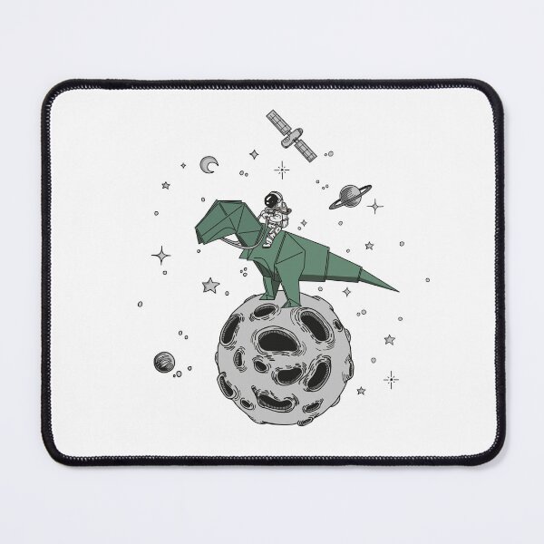 Item preview, Astronaut riding a paper dinosaur walking on a meteorite designed and sold by notorius12.