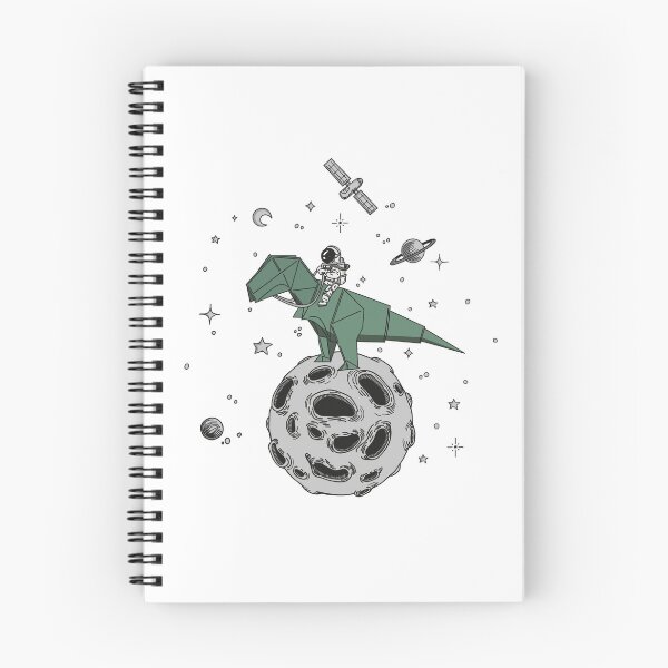 Item preview, Astronaut riding a paper dinosaur walking on a meteorite designed and sold by notorius12.