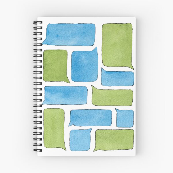 Item preview, Text Message Group Chat in Green and Blue Watercolor designed and sold by srsig designs.