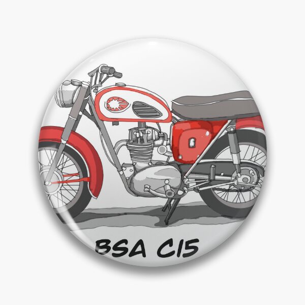 Item preview, Drawing of Vintage Classic Motorbike BSA C15 designed and sold by GaalArt.