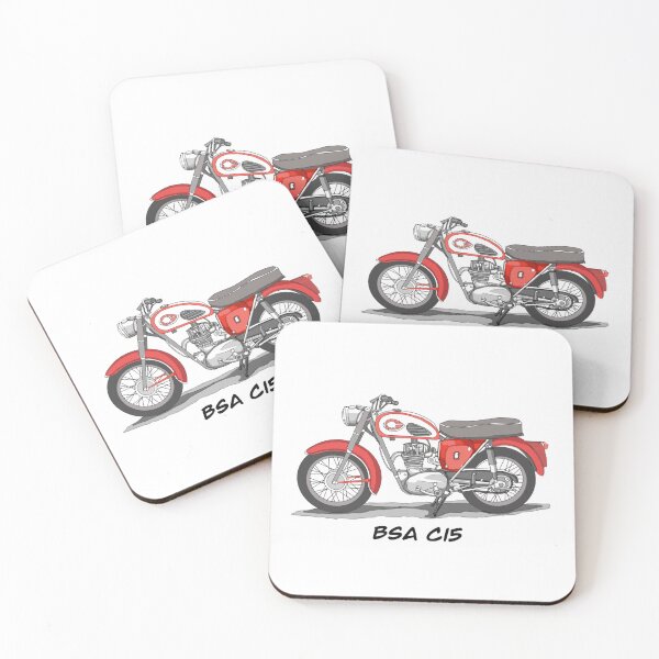 Item preview, Drawing of Vintage Classic Motorbike BSA C15 designed and sold by GaalArt.