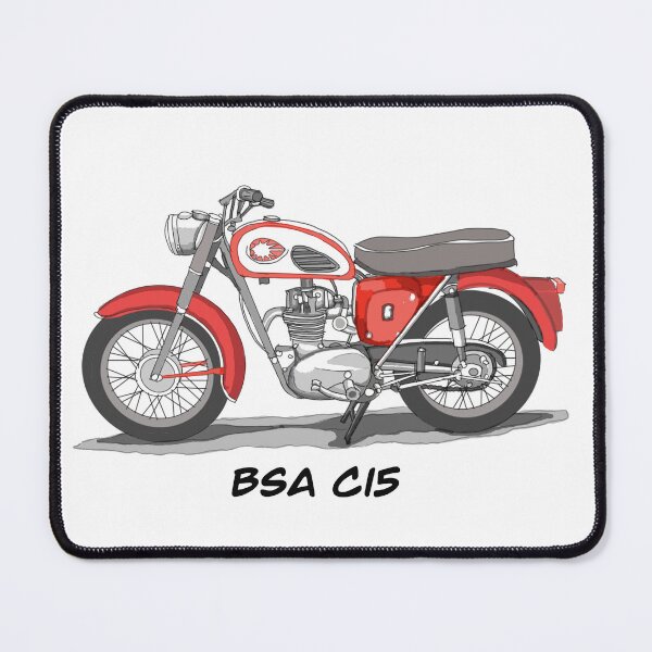 Item preview, Drawing of Vintage Classic Motorbike BSA C15 designed and sold by GaalArt.