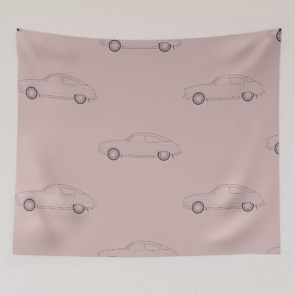 Item preview, Vintage Compact Car Profile Outline Drawing designed and sold by CharlesParker2.