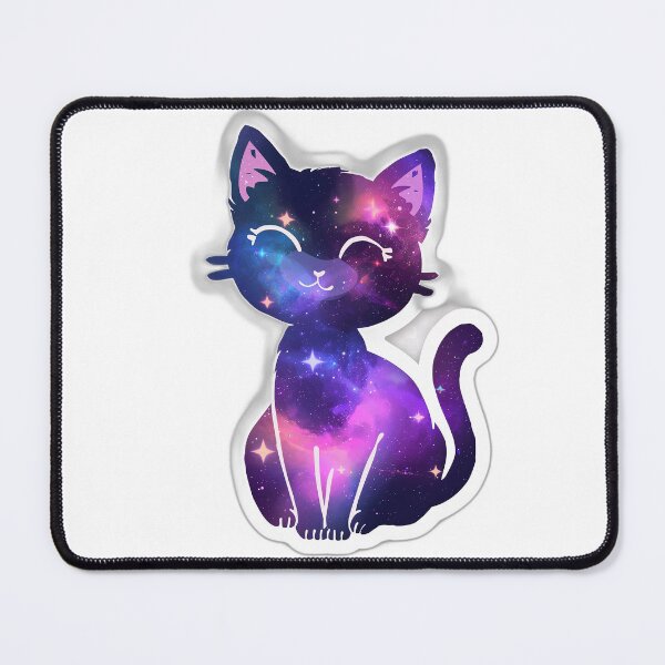 Item preview, Cosmic Cat Silhouette #2 – Cute Galaxy Kitty Sticker designed and sold by Nostalgia1980.