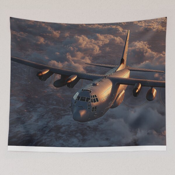 Item preview, AC-130J Ghostrider Over Desert Terrain designed and sold by Skyframe Aviation.