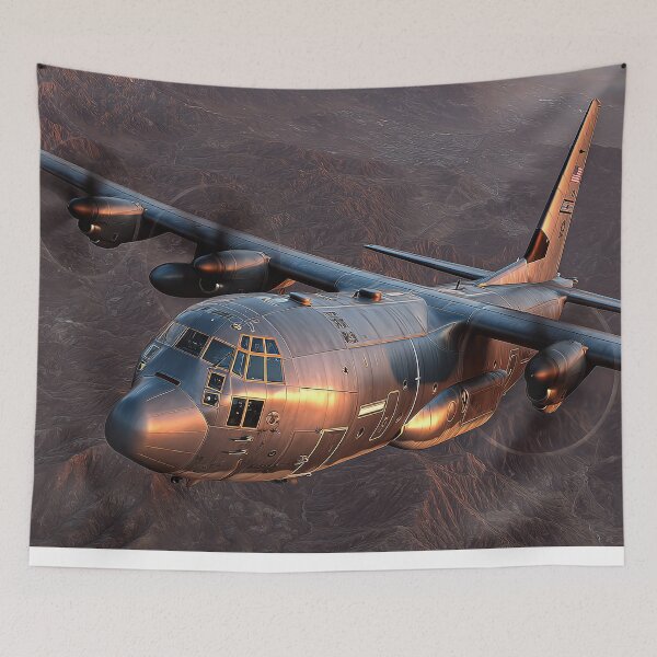 Item preview, AC-130J Ghostrider Side View in Flight designed and sold by Skyframe Aviation.
