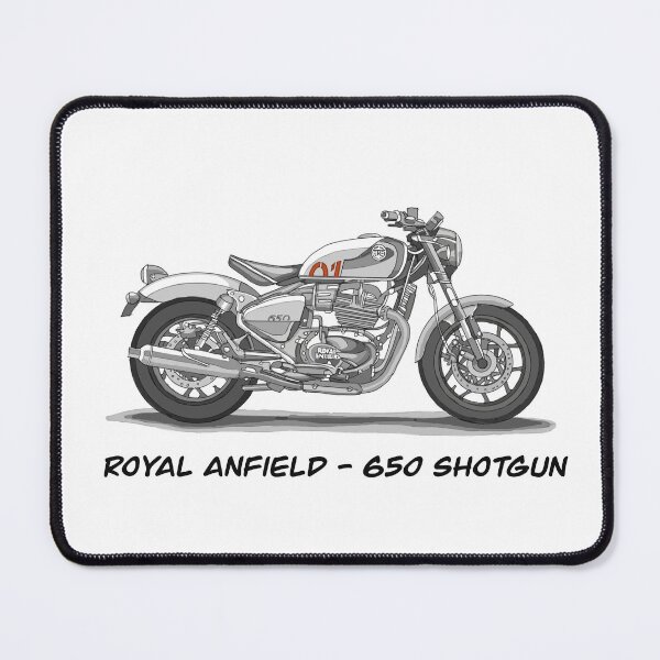 Item preview, Drawing of Vintage Classic Motorbike Royal Anfield 650 Shotgun designed and sold by GaalArt.