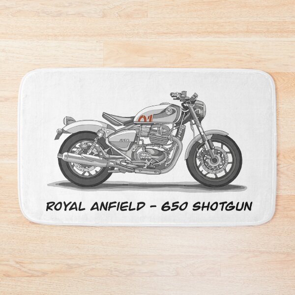 Item preview, Drawing of Vintage Classic Motorbike Royal Anfield 650 Shotgun designed and sold by GaalArt.