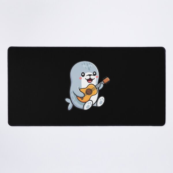 Item preview, Chibi Seal Playing Guitar – Cute Kawaii Music Lover Illustration designed and sold by ColorSplash123.