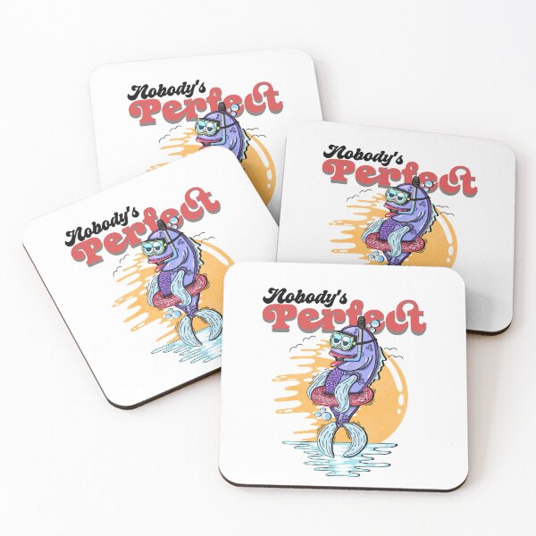 Item preview, Nobody’s Perfect – Funny Retro Fish Illustration designed and sold by MELLOWMONDAY_.
