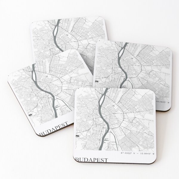 Item preview, Minimalist City Map of Budapest, Hungary designed and sold by UrbanMuse_.